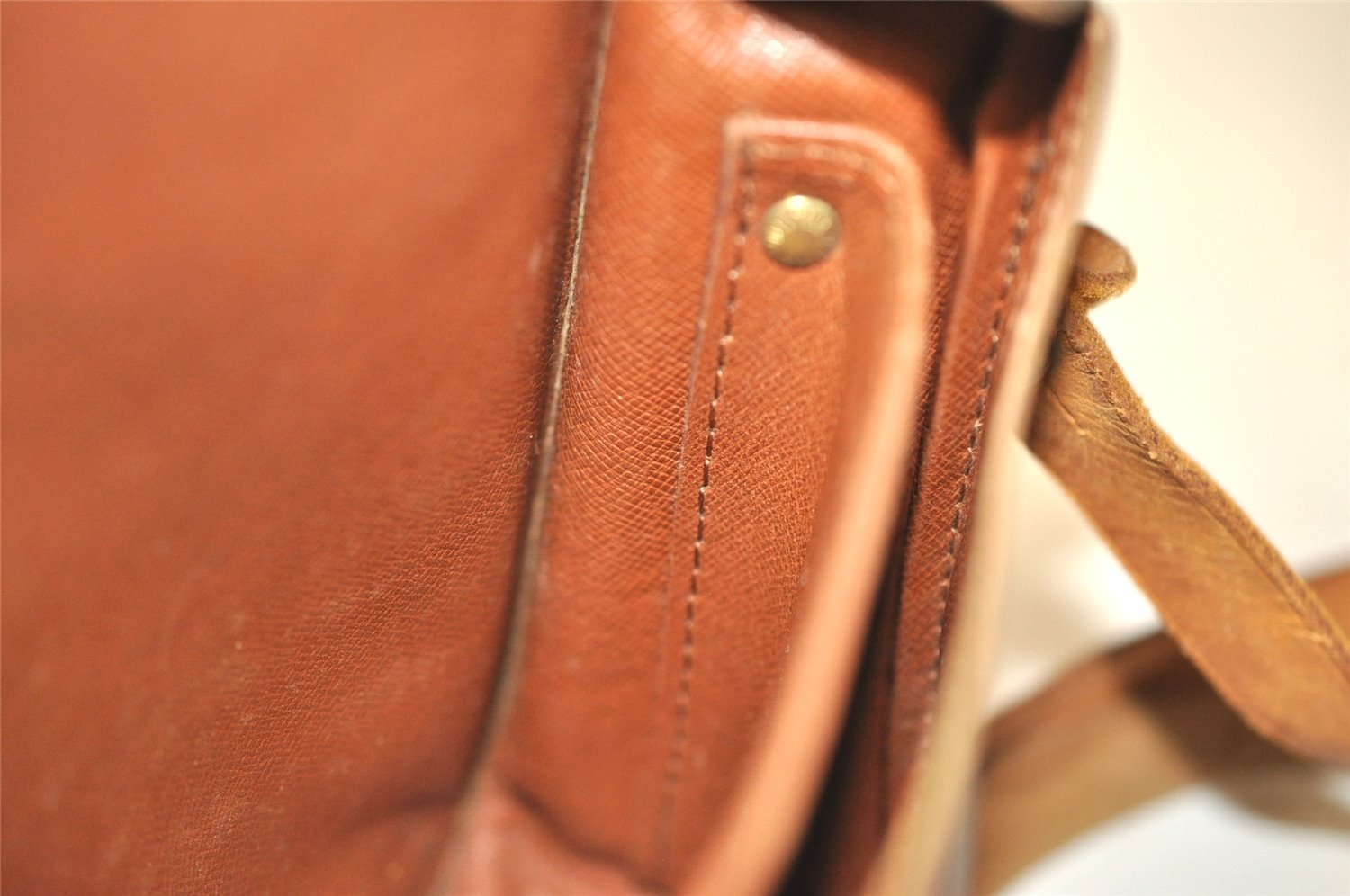 Authentic Louis Vuitton Monogram Cartouchiere MM M51253 Shoulder Cross Bag 0535J