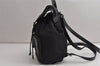 Authentic PRADA Vintage Nylon Tessuto Leather Drawstring Backpack Black 0535K