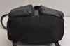 Authentic PRADA Vintage Nylon Tessuto Leather Drawstring Backpack Black 0535K