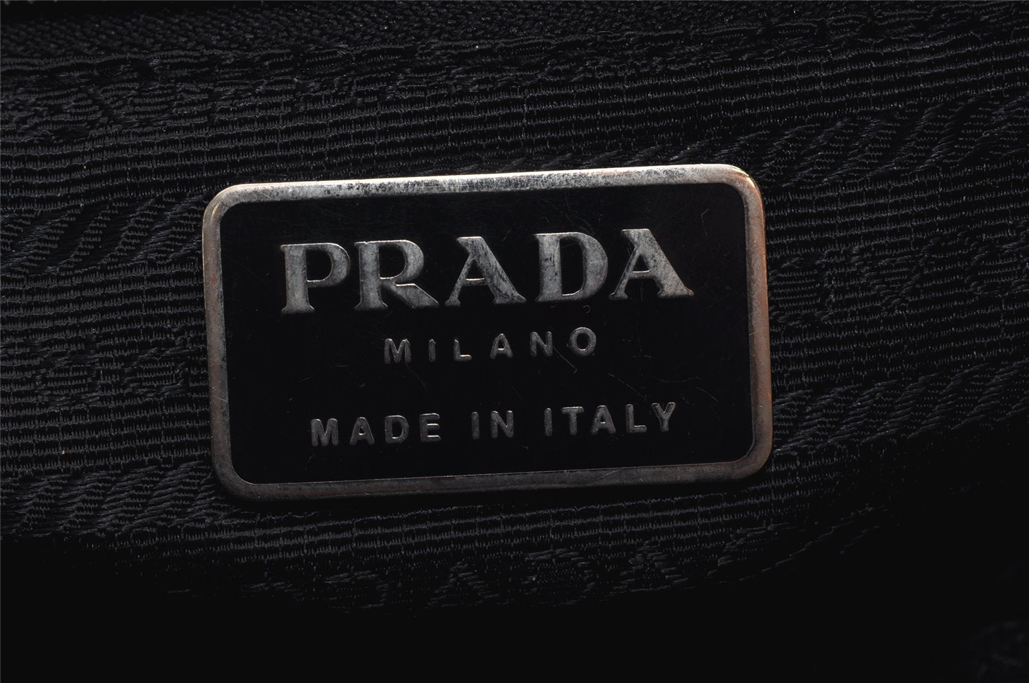 Authentic PRADA Vintage Nylon Tessuto Leather Drawstring Backpack Black 0535K