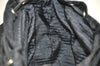 Authentic PRADA Vintage Nylon Tessuto Leather Drawstring Backpack Black 0535K