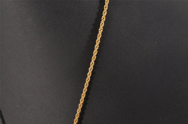 Authentic Christian Dior Gold Tone Chain Pendant Necklace CD 0536J