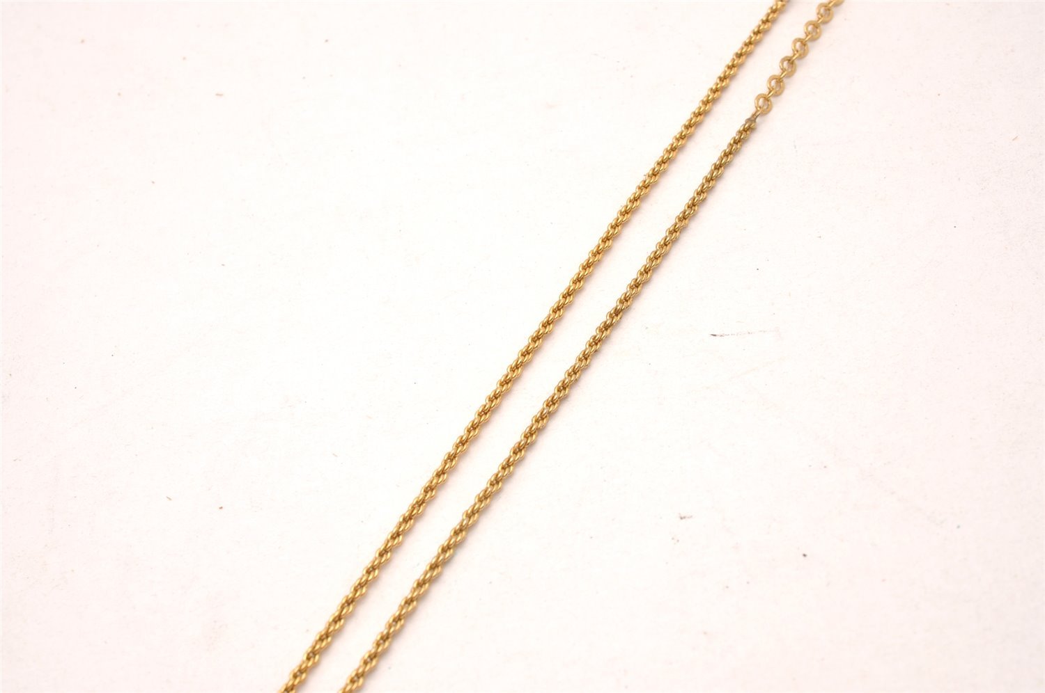 Authentic Christian Dior Gold Tone Chain Pendant Necklace CD 0536J