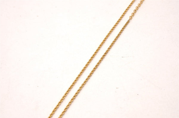 Authentic Christian Dior Gold Tone Chain Pendant Necklace CD 0536J