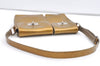 Authentic GUCCI Vintage Shoulder Hand Bag Purse Enamel Gold 0536K