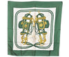 Authentic HERMES Carre 90 Scarf "BRIDES de GALA par" Silk Green 0537K