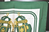 Authentic HERMES Carre 90 Scarf "BRIDES de GALA par" Silk Green 0537K