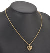 Authentic Christian Dior Gold Tone Chain Rhinestone Pendant Necklace CD 0538J