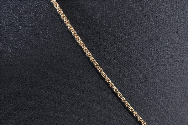 Authentic Christian Dior Gold Tone Chain Rhinestone Pendant Necklace CD 0538J