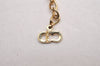 Authentic Christian Dior Gold Tone Chain Rhinestone Pendant Necklace CD 0538J