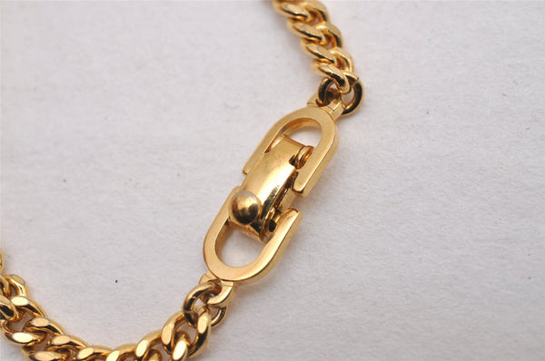 Authentic Christian Dior Chain Rhinestone Bracelet Gold Tone CD 0539J