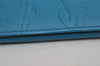 Authentic YVES SAINT LAURENT Long Wallet Purse Leather Light Blue 0540K