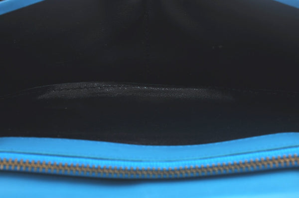Authentic YVES SAINT LAURENT Long Wallet Purse Leather Light Blue 0540K