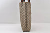 Authentic GUCCI Web Sherry Line Shoulder Tote Bag GG PVC Leather Brown 0543J