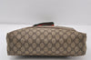 Authentic GUCCI Web Sherry Line Shoulder Tote Bag GG PVC Leather Brown 0543J