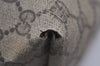 Authentic GUCCI Web Sherry Line Shoulder Tote Bag GG PVC Leather Brown 0543J