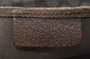 Authentic GUCCI Web Sherry Line Shoulder Tote Bag GG PVC Leather Brown 0543J