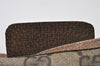 Authentic GUCCI Web Sherry Line Shoulder Tote Bag GG PVC Leather Brown 0543J