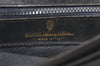 Authentic GUCCI Vintage Sherry Line Pouch Purse GG PVC Leather Navy Blue 0543K