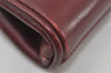 Authentic GUCCI Vintage Clutch Hand Bag Leather Bordeaux 0544J