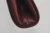 Authentic GUCCI Vintage Clutch Hand Bag Leather Bordeaux 0544J