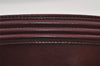 Authentic GUCCI Vintage Clutch Hand Bag Leather Bordeaux 0544J
