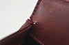Authentic GUCCI Vintage Clutch Hand Bag Leather Bordeaux 0544J