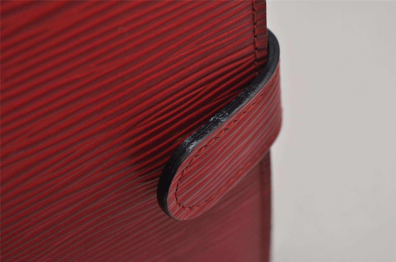 Authentic Louis Vuitton Epi Agenda PM Notebook Cover Red Black R2005E LV 0544K
