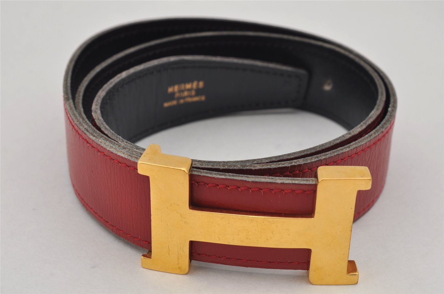 Authentic HERMES Constance Leather Belt Size 25.6-27.2