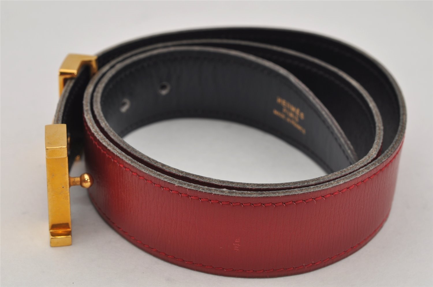 Authentic HERMES Constance Leather Belt Size 25.6-27.2