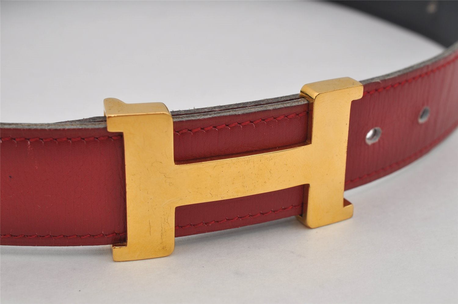 Authentic HERMES Constance Leather Belt Size 25.6-27.2