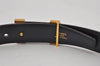 Authentic HERMES Constance Leather Belt Size 25.6-27.2" Red Black 0545K