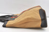 Authentic GUCCI Web Sherry Line Tote Bag Canvas Leather 0021121 Beige 0547K