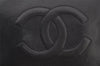 Authentic CHANEL Vintage Caviar Skin CC Logo Shoulder Tote Bag Black 0548J