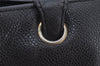 Authentic CHANEL Vintage Caviar Skin CC Logo Shoulder Tote Bag Black 0548J