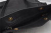 Authentic CHANEL Vintage Caviar Skin CC Logo Shoulder Tote Bag Black 0548J