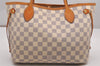 Authentic Louis Vuitton Damier Azur Neverfull PM Tote Bag N51110 LV 0549J