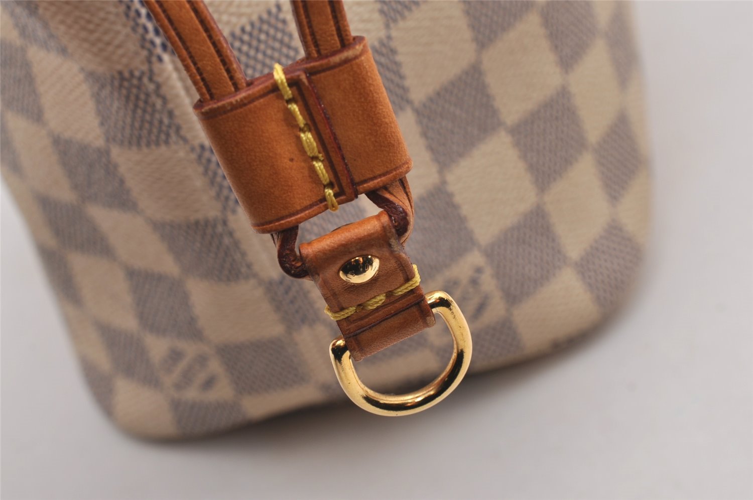 Authentic Louis Vuitton Damier Azur Neverfull PM Tote Bag N51110 LV 0549J