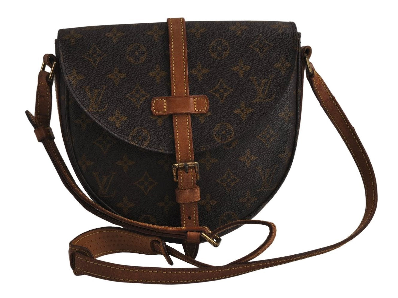 Authentic Louis Vuitton Monogram Chantilly MM Shoulder Bag M51233 LV Junk 0549K