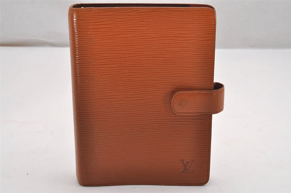Authentic Louis Vuitton Epi Agenda MM Notebook Cover Brown R20043 LV 0550J