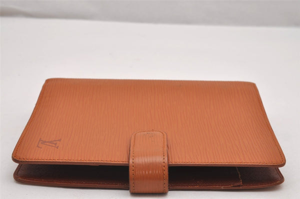 Authentic Louis Vuitton Epi Agenda MM Notebook Cover Brown R20043 LV 0550J