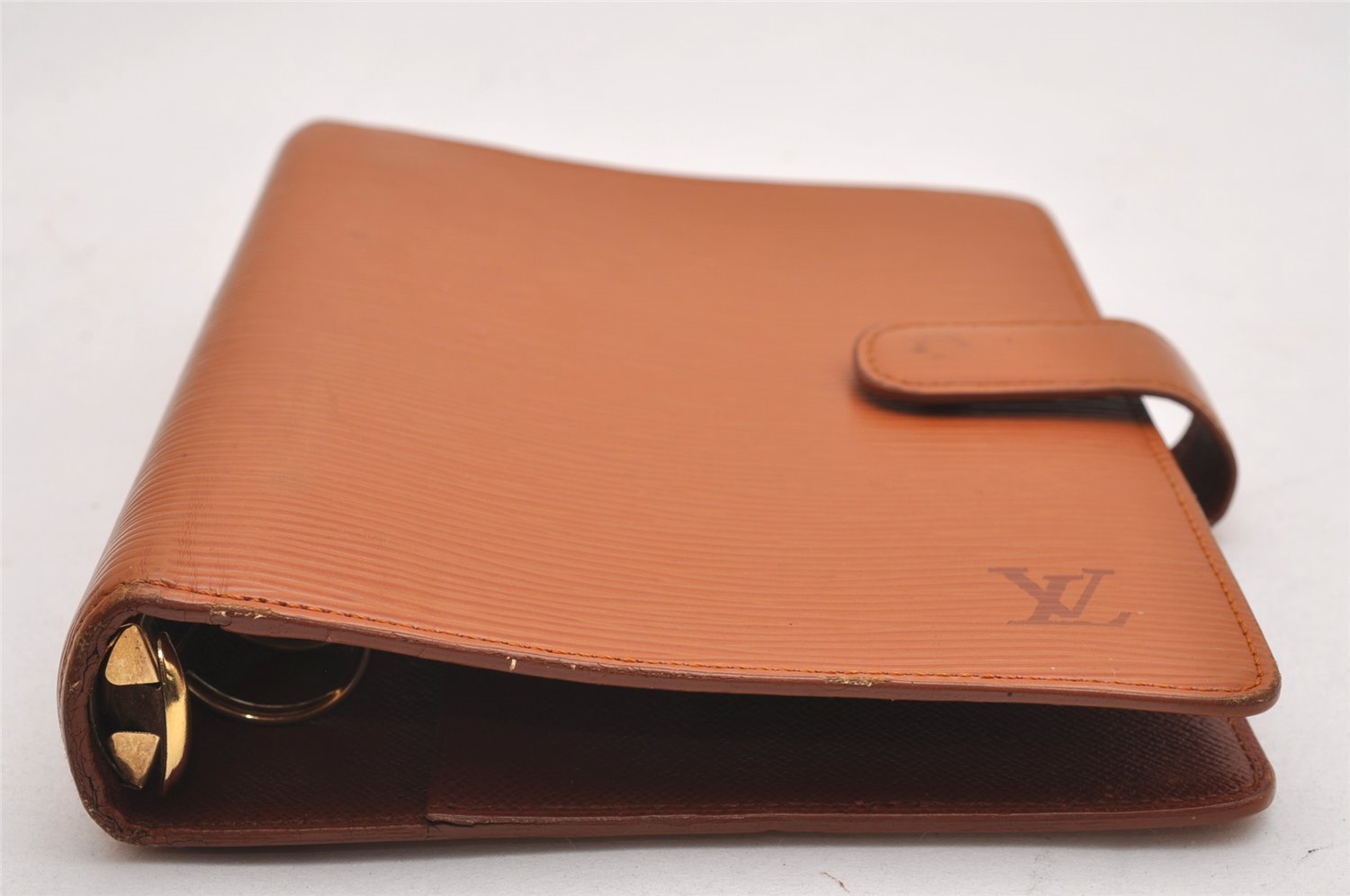 Authentic Louis Vuitton Epi Agenda MM Notebook Cover Brown R20043 LV 0550J
