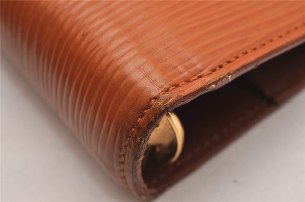 Authentic Louis Vuitton Epi Agenda MM Notebook Cover Brown R20043 LV 0550J