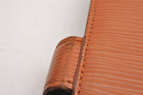 Authentic Louis Vuitton Epi Agenda MM Notebook Cover Brown R20043 LV 0550J