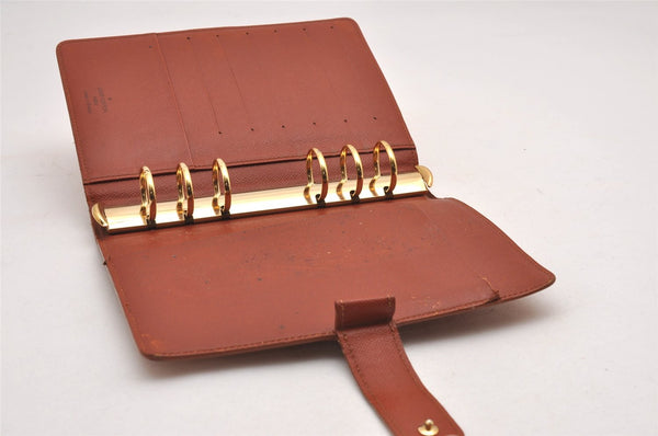Authentic Louis Vuitton Epi Agenda MM Notebook Cover Brown R20043 LV 0550J