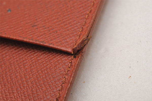 Authentic Louis Vuitton Epi Agenda MM Notebook Cover Brown R20043 LV 0550J