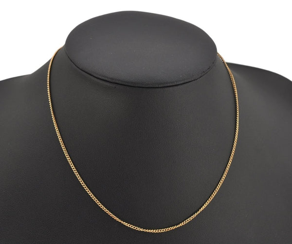Authentic Christian Dior Gold Tone Chain Pendant Necklace CD 0550K