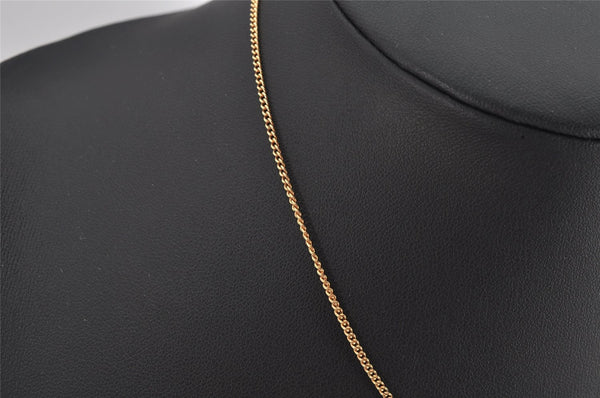 Authentic Christian Dior Gold Tone Chain Pendant Necklace CD 0550K