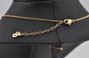 Authentic Christian Dior Gold Tone Chain Pendant Necklace CD 0550K