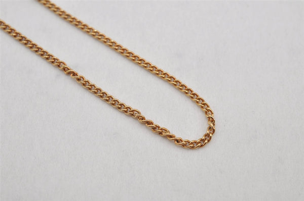 Authentic Christian Dior Gold Tone Chain Pendant Necklace CD 0550K